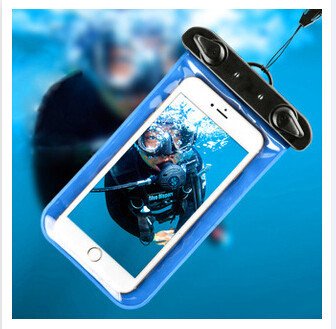 customized 6" Waterproof Cell Phone Pouch Diving Floating With Lanyard