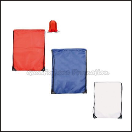 Eco Promotional Nylon Drawstring Backpack Travel Camp Bag Customized