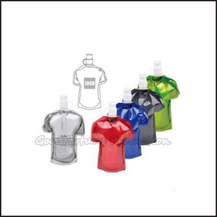 hot sale eco portable promotional fold t shirt shape water bottle cup drinkware
