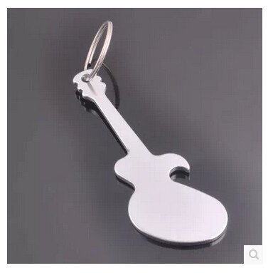 New creative gift product metal guita bottle opener keychain keyrings
