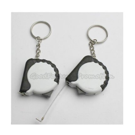 printed logo measurement tape keychain keyrings