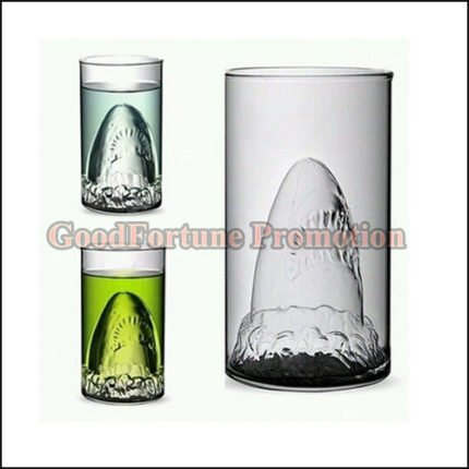 Shark Shape Design Clear Beer Glass Cup Customizable For Outdoor Party