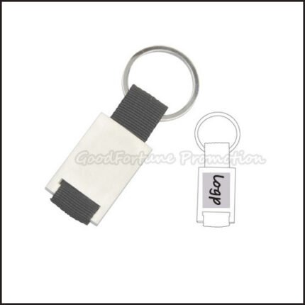 woven fabric portable zinc alloy keychain keyring gifts